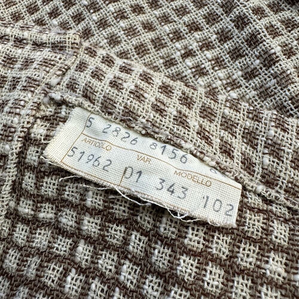 Unbranded European Vintage (1970s-80s) Men’s Medium Tan Brown Plaid Vest - Picture 3 of 6